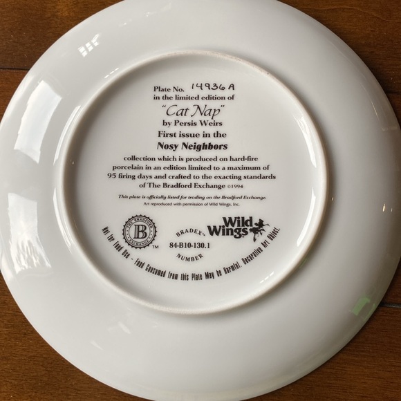 Bradford Exchange Cat Lovers "Cat Nap" Collector's 8 Inch Plate - Picture 4 of 4